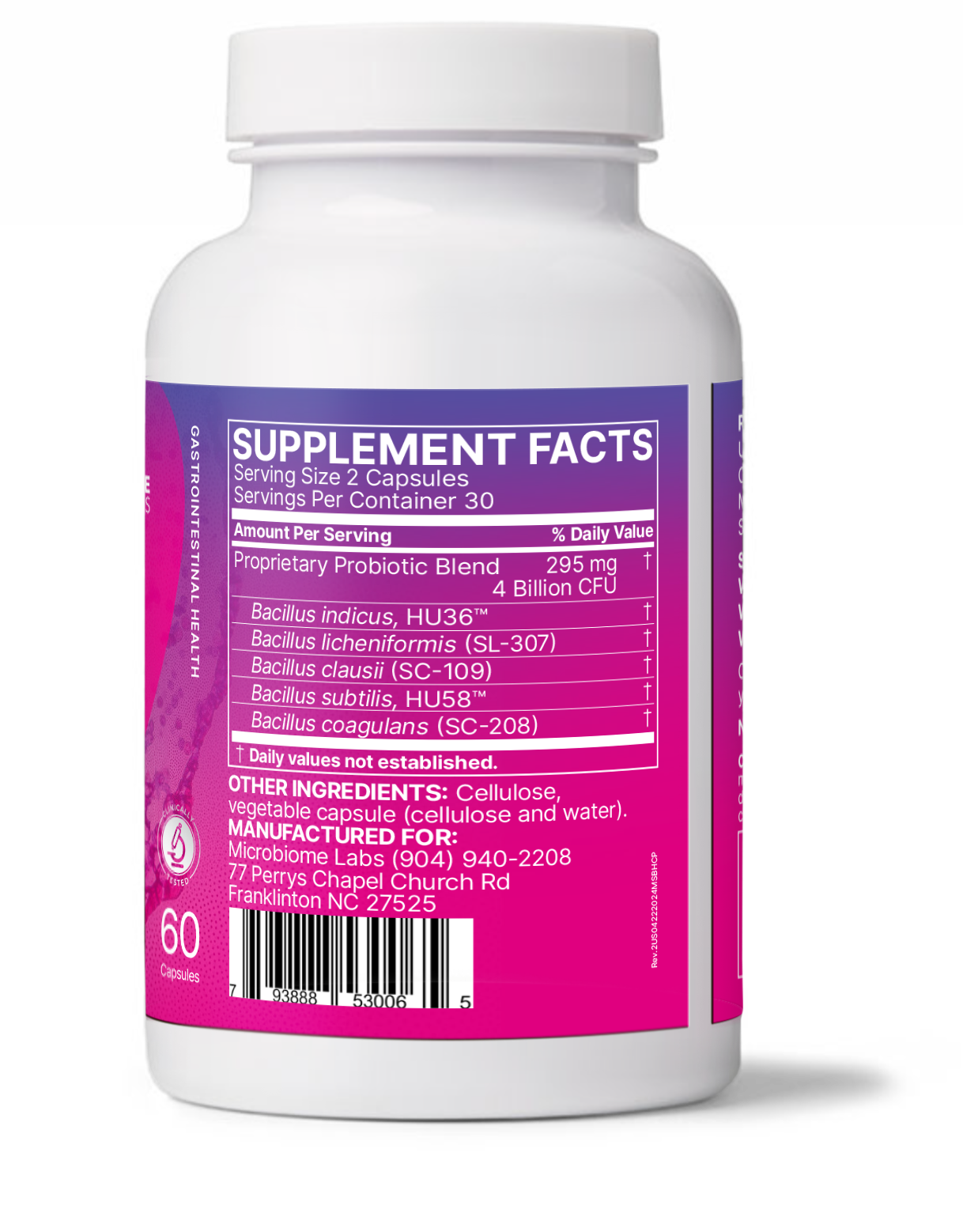 Microbiome Labs Spore Based Probiotic Gummies for Women, Men & Children - MegaSporeBiotic Gummies - 4 Bacillus Probiotics for Digestive Health & Microbiome Support