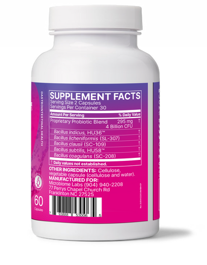 Microbiome Labs Spore Based Probiotic Gummies for Women, Men & Children - MegaSporeBiotic Gummies - 4 Bacillus Probiotics for Digestive Health & Microbiome Support
