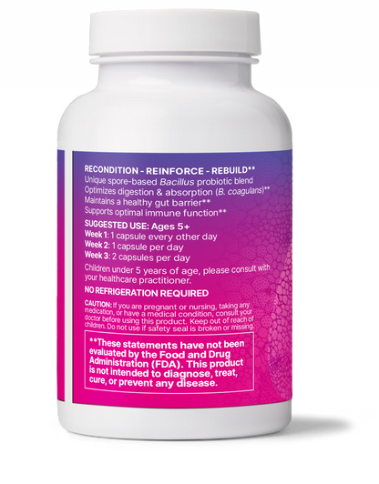 Microbiome Labs Spore Based Probiotic Gummies for Women, Men & Children - MegaSporeBiotic Gummies - 4 Bacillus Probiotics for Digestive Health & Microbiome Support