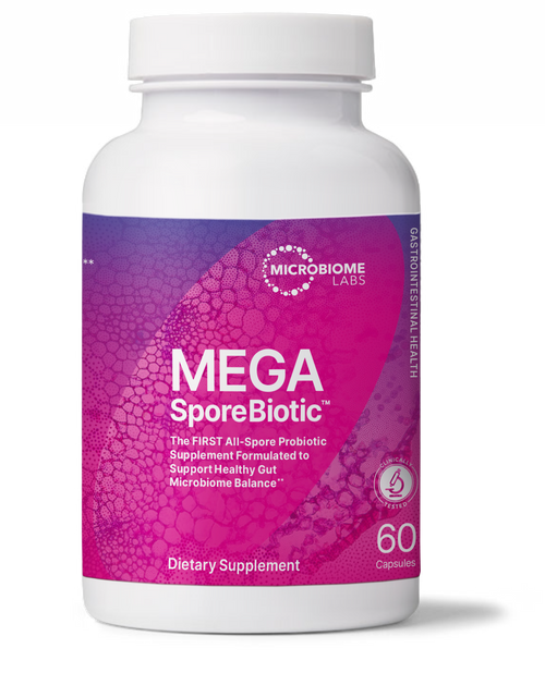 Microbiome Labs Spore Based Probiotic Gummies for Women, Men & Children - MegaSporeBiotic Gummies - 4 Bacillus Probiotics for Digestive Health & Microbiome Support